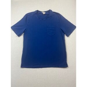 Carbon2Cobalt Blue Pocket T-Shirt Crew Neck‎ Short Sleeve Casual Mens M